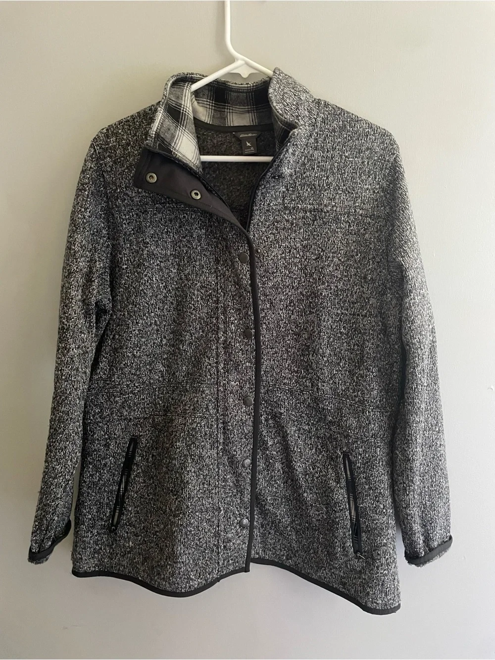 Eddie Bauer Women’s‎ XL Gray Sweater Fleece Jacket